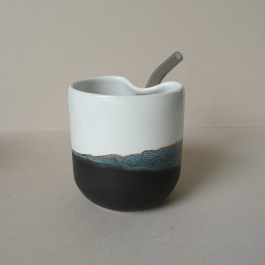 White & Gold | Straw Cup