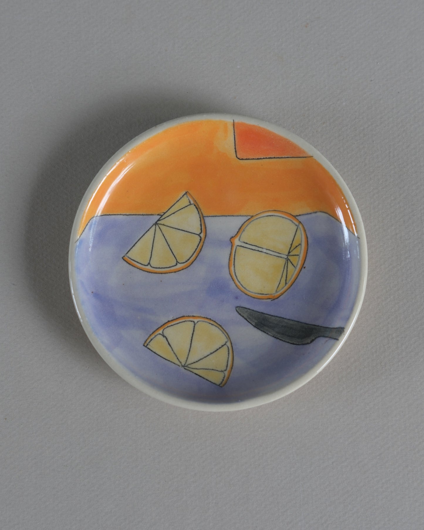 Purple Lemons | Tea Plate