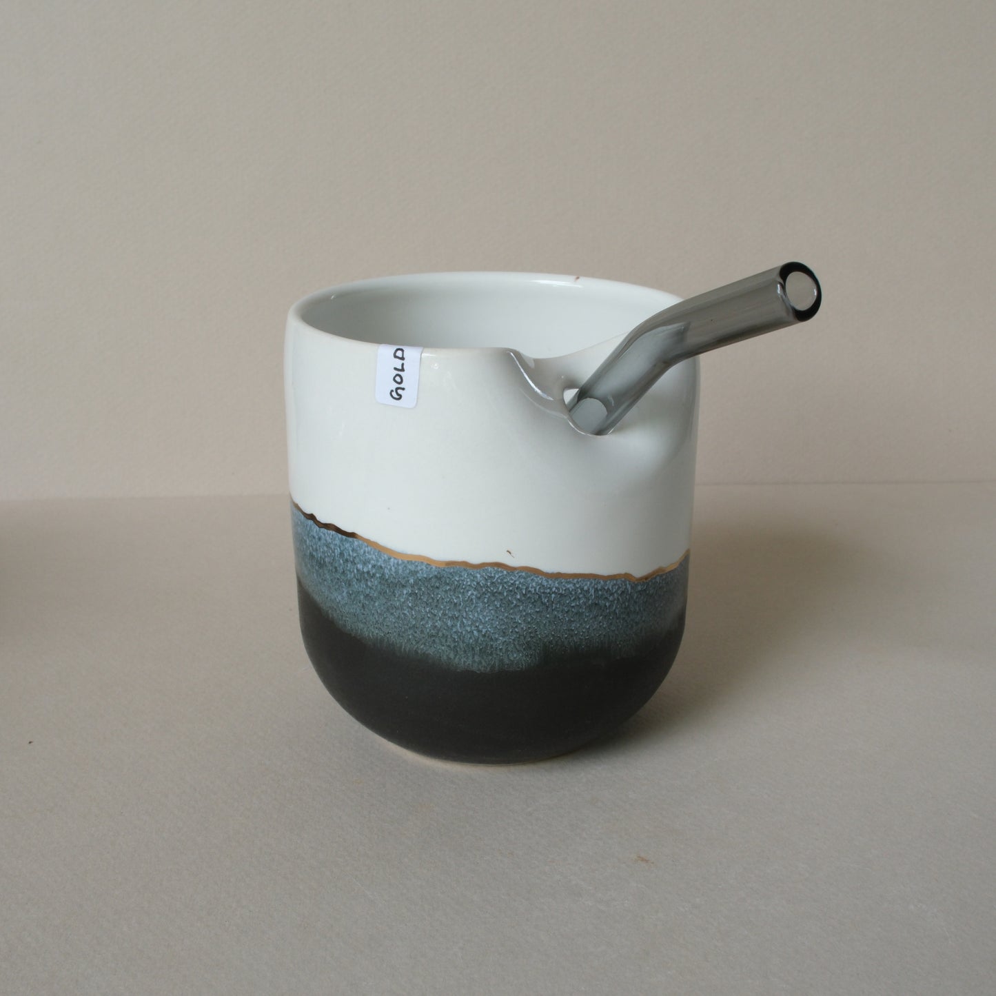 White & Gold | Straw Cup