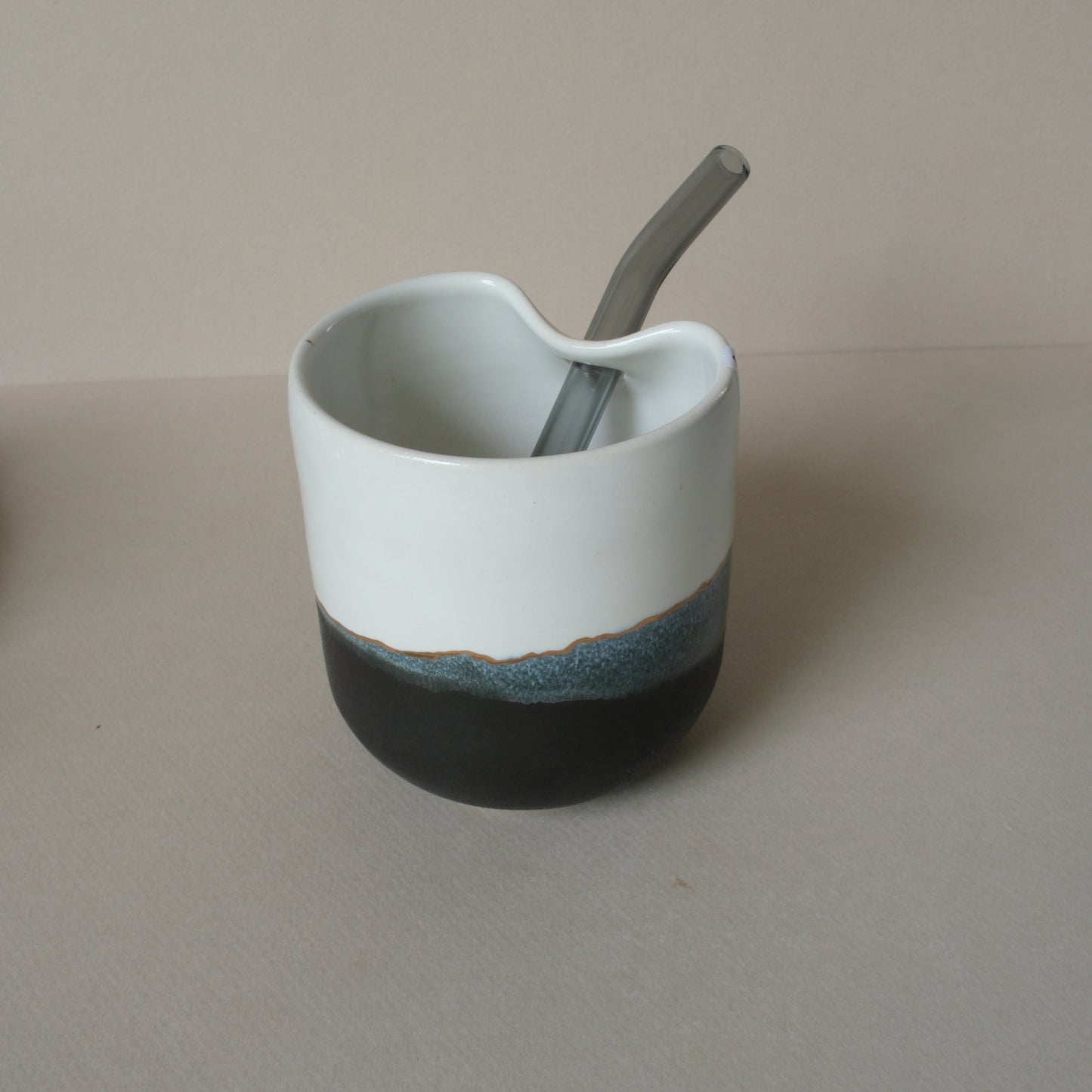 White & Gold | Straw Cup