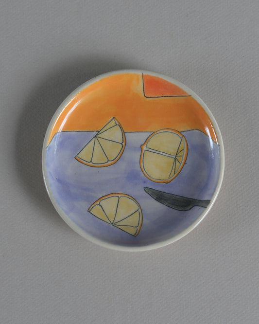 Purple Lemons | Tea Plate